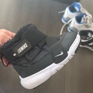 Nike Black and White Toddler Boots